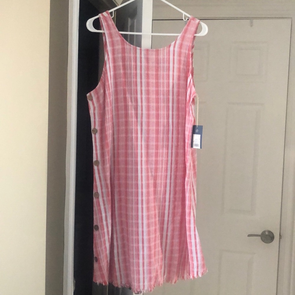 Pink & white stripe dress